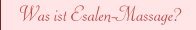 Was ist Esalen-Massage?
